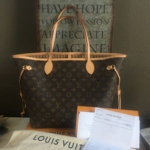 Louis Vuitton never full MM authentic
